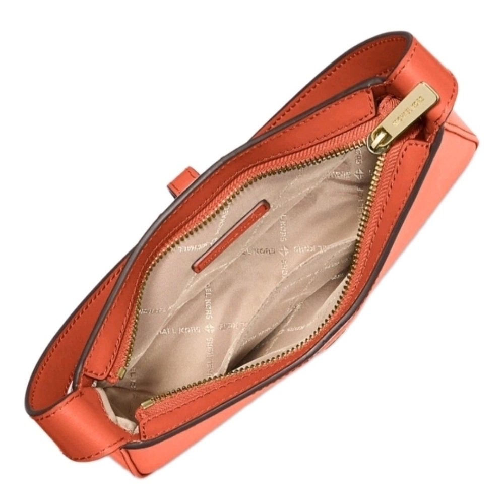 Michael Kors Orange Lyra Small Leather Handbag/ Clutch (NWT) - Picture 7 of 10